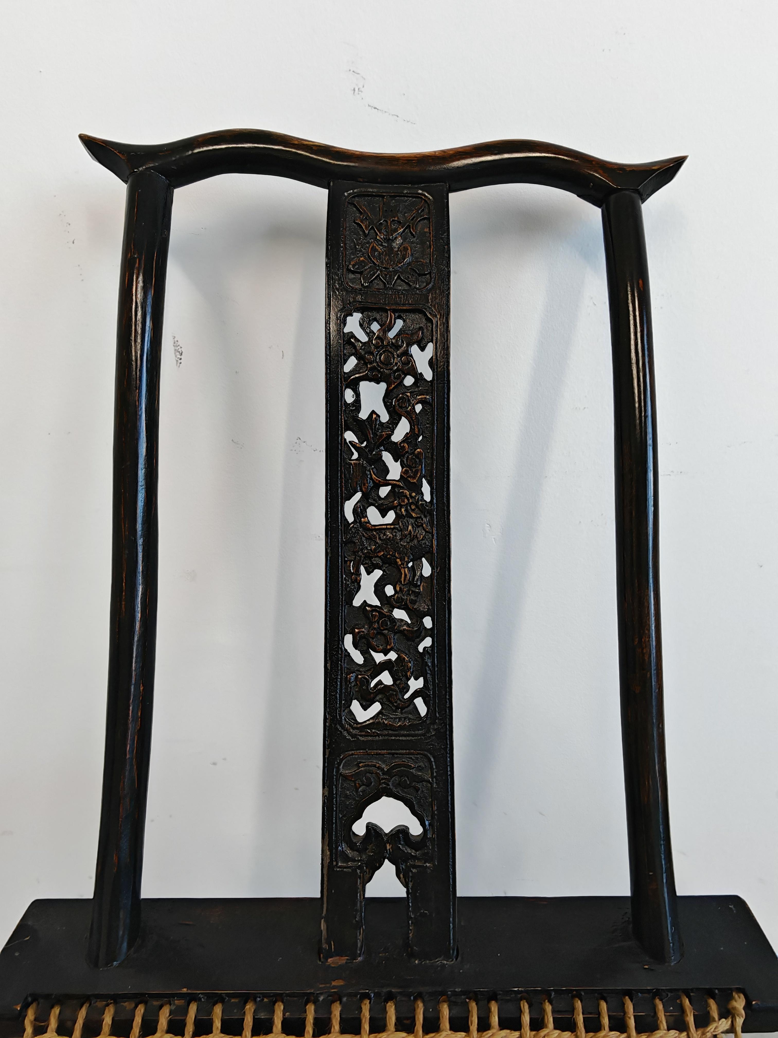 Paire de chaises pliantes de voyage antiques // Foldes en Chine, vers 1880 en vente 5