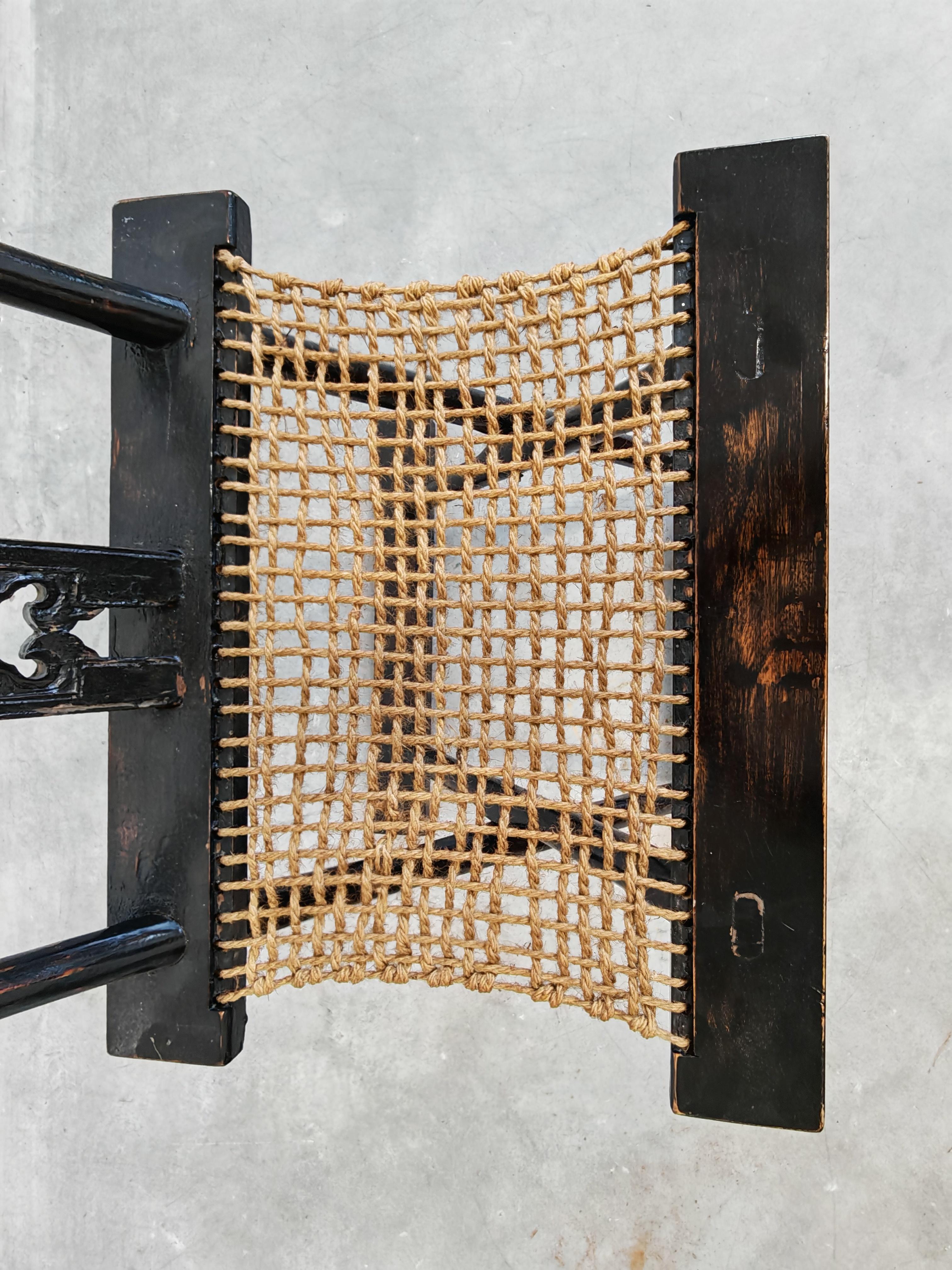 Paire de chaises pliantes de voyage antiques // Foldes en Chine, vers 1880 en vente 7