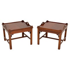 Pair of Used Tray Top Side Tables