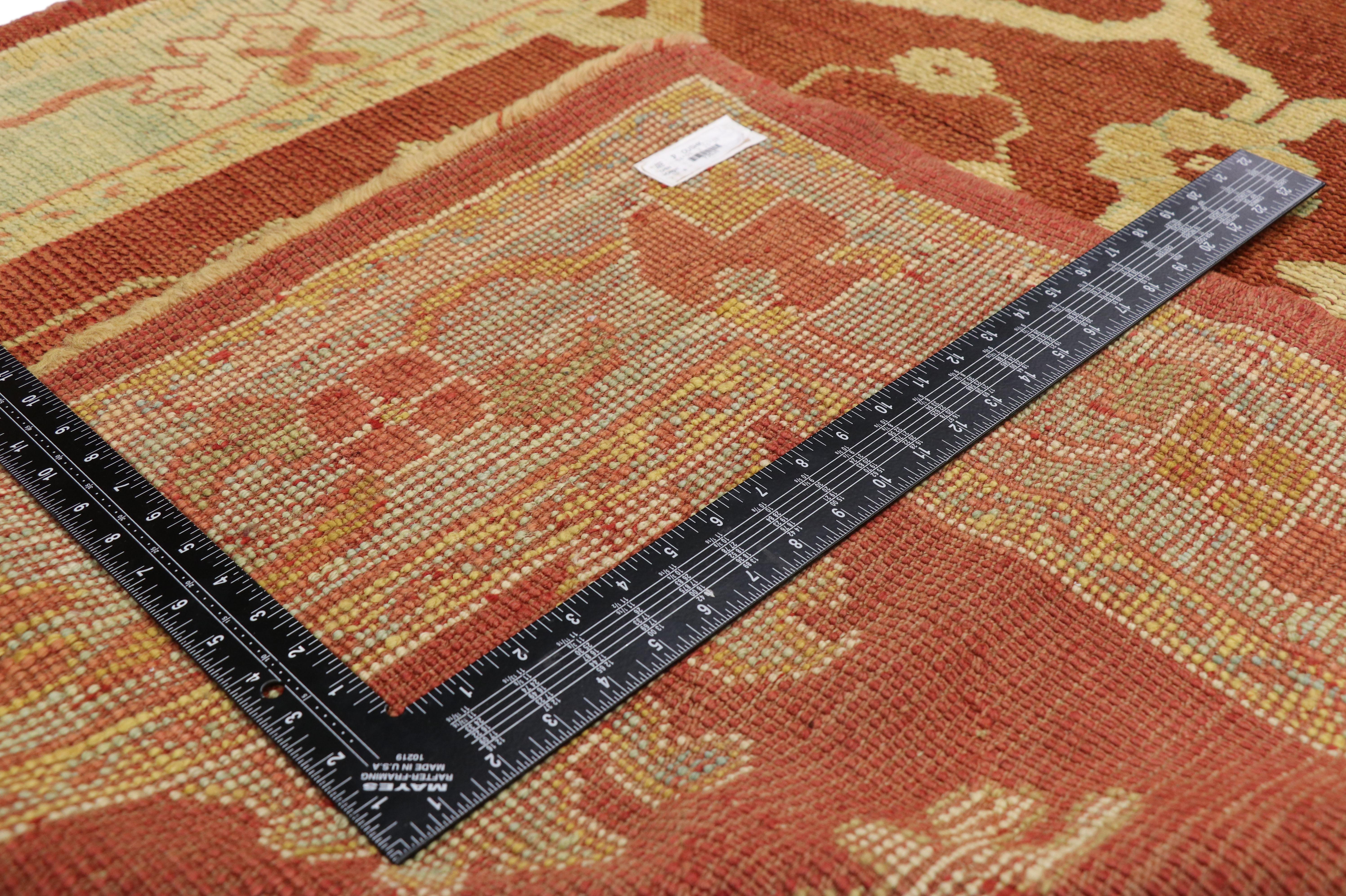 20th Century Pair of Antique Turkish Oushak Runners, Extra-Long Hallway Runners For Sale
