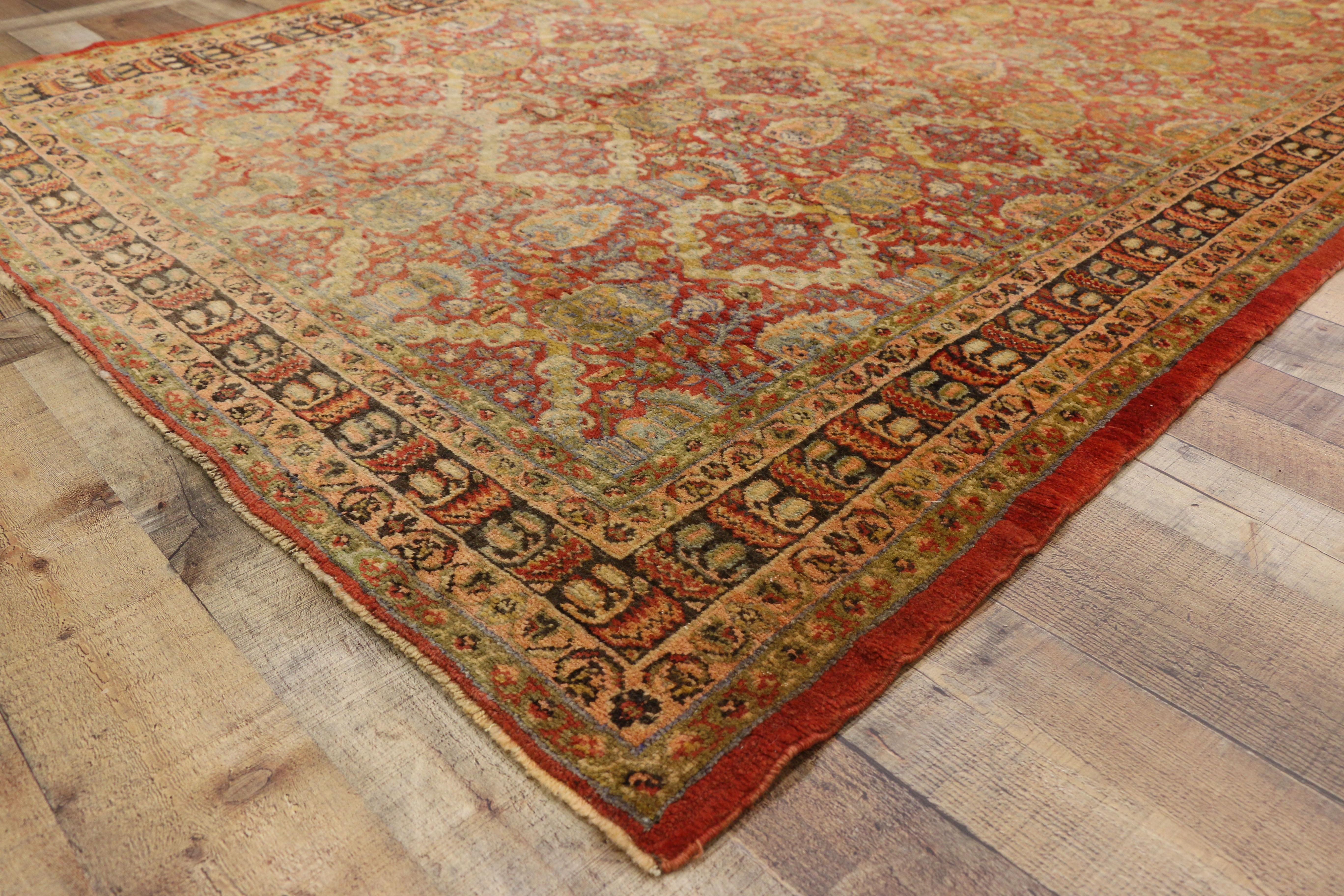 Pair of Antique Turkish Oushak Gallery Rugs, Matching Wide Hallway Runners For Sale 8