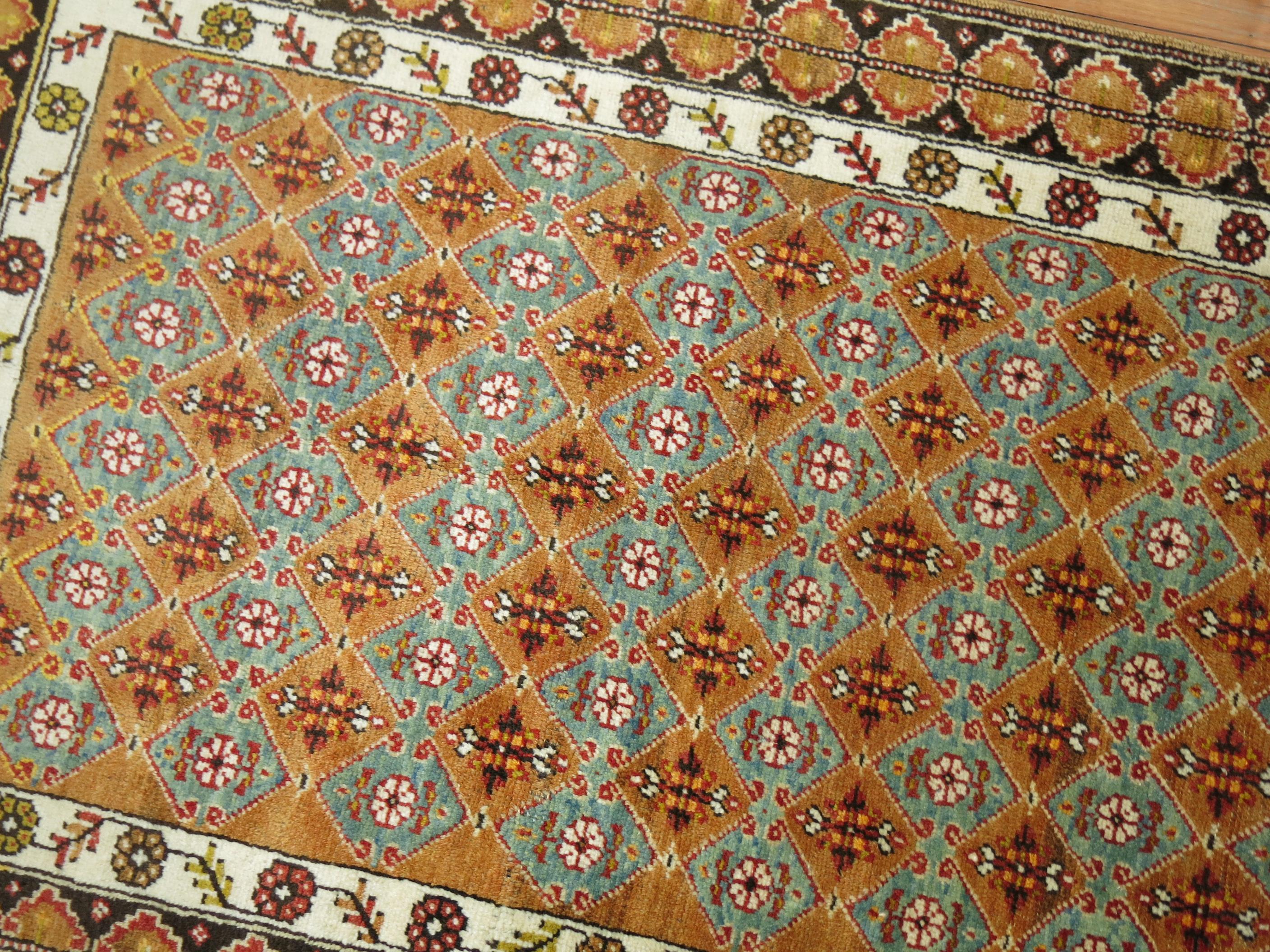 Wool Pair of Antique Turkish Runners For Sale