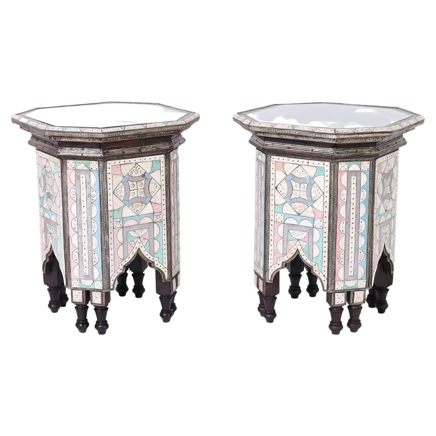 Pair of Antique Anglo Indian Carved Wood Stands or Tables at 1stDibs