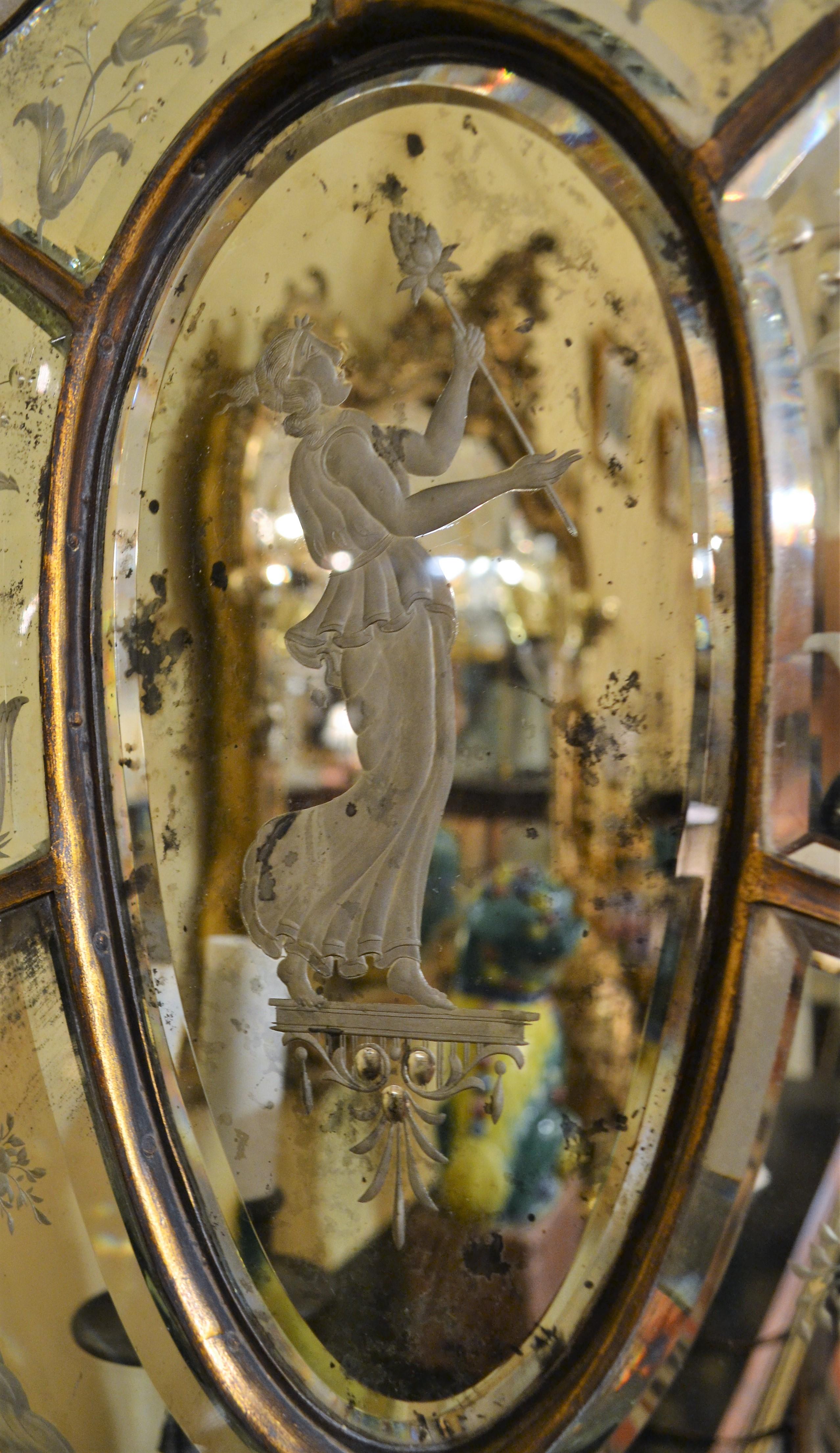 Pair of Antique Venetian Glass Sconces 1