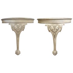 Wood Demi-lune Tables