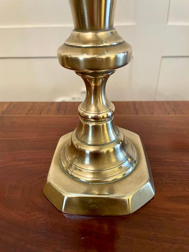 Pair of Antique Victorian Brass Candlesticks In Good Condition In Suffolk, GB