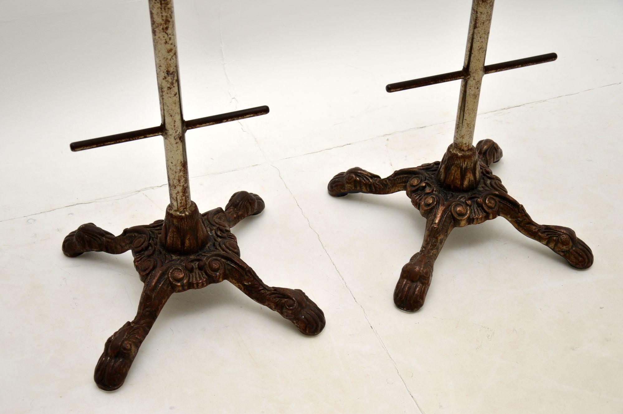 Pair of Antique Victorian Cast Iron Tractor Bar Stools 3