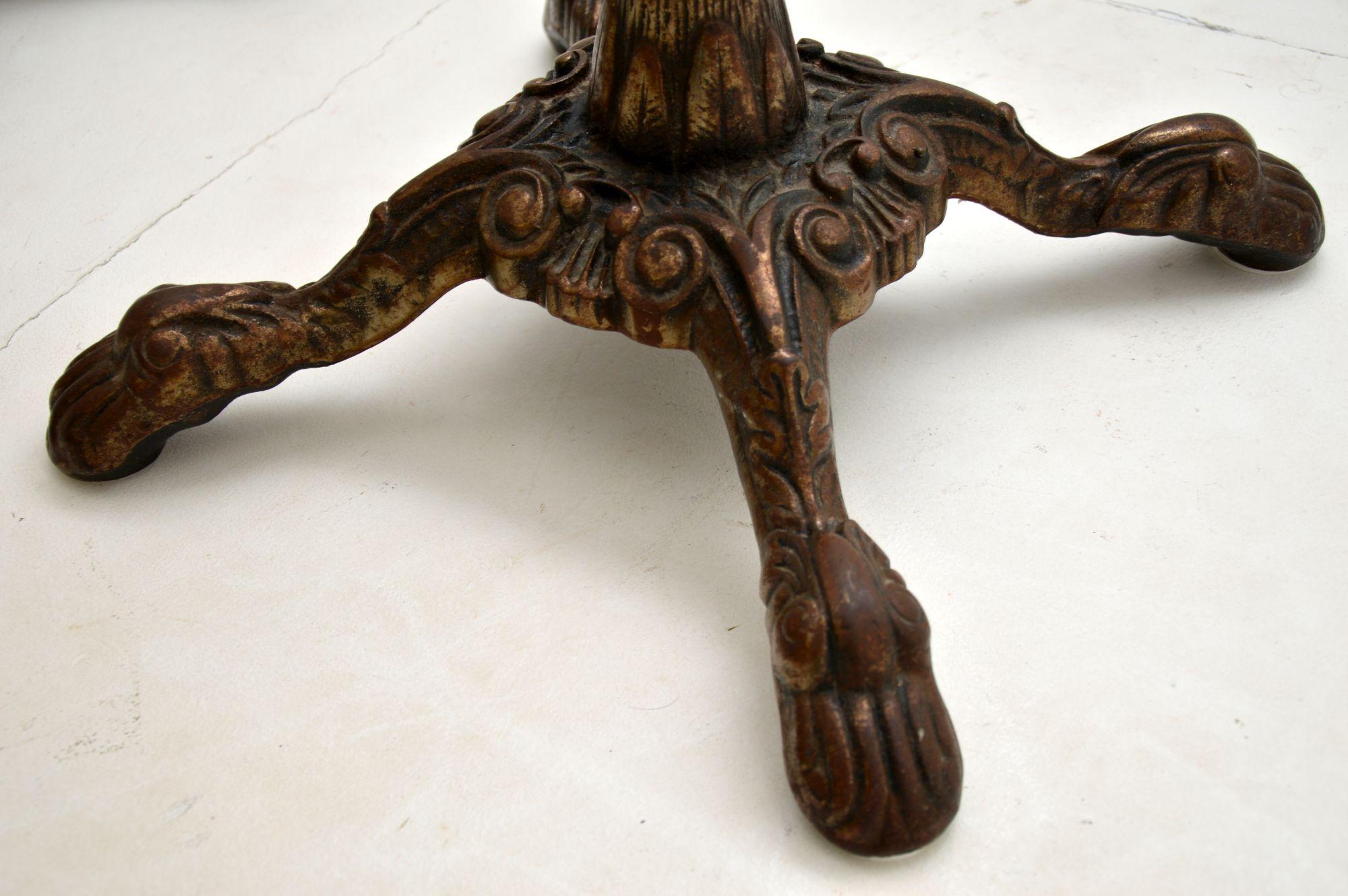 Pair of Antique Victorian Cast Iron Tractor Bar Stools 4