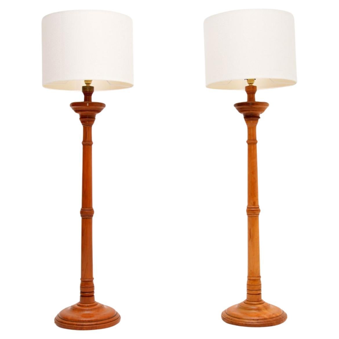 Paire de lampadaires victoriens anciens en vente