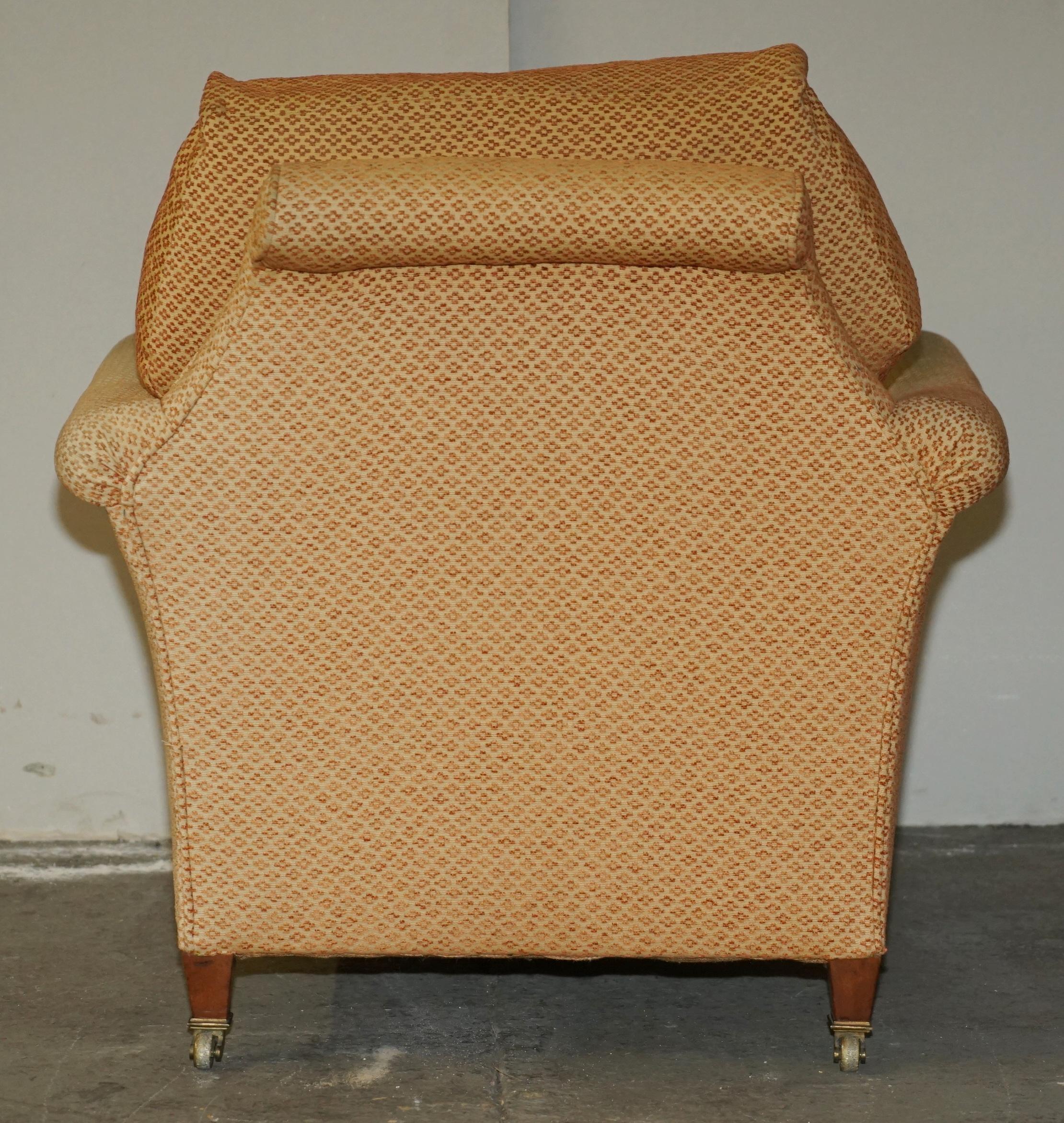 PAIR OF ANTIQUE ViCTORIAN HOWARD & SON'S ARMCHAIRS FOR UPHOLSTERY RESTORATION For Sale 12