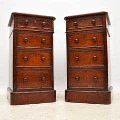 Pair of Antique Victorian Mahogany Bedside Chests
