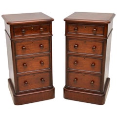 Pair of Antique Victorian Mahogany Bedside Chests