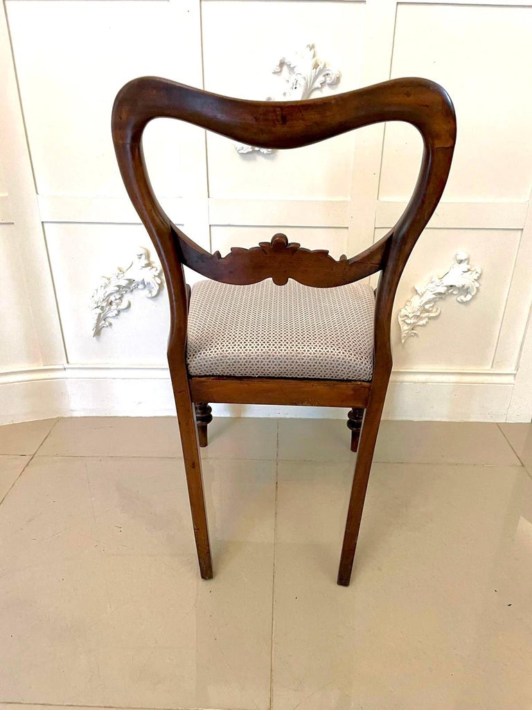 Pair of Antique Victorian Mahogany Side Chairs For Sale at 1stDibs