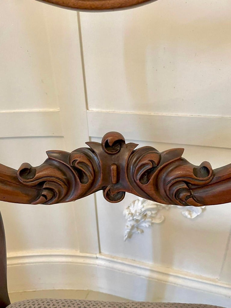 Pair of Antique Victorian Mahogany Side Chairs For Sale at 1stDibs