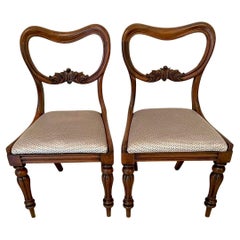 Pair of Antique Victorian Mahogany Side Chairs