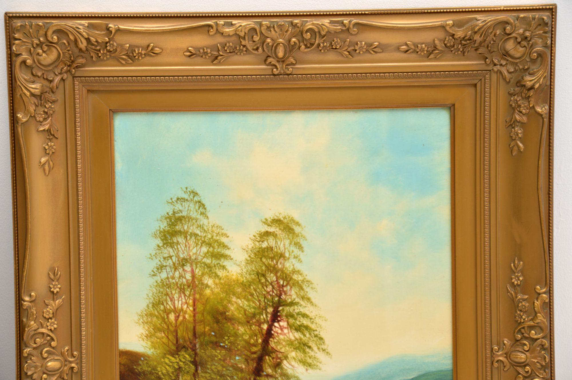 Paire de peintures à l'huile victoriennes anciennes de George Jennings Bon état - En vente à London, GB