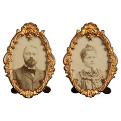 Pair Of Antique Victorian Picture Frames, France, 1880s, 3 x 4 cm