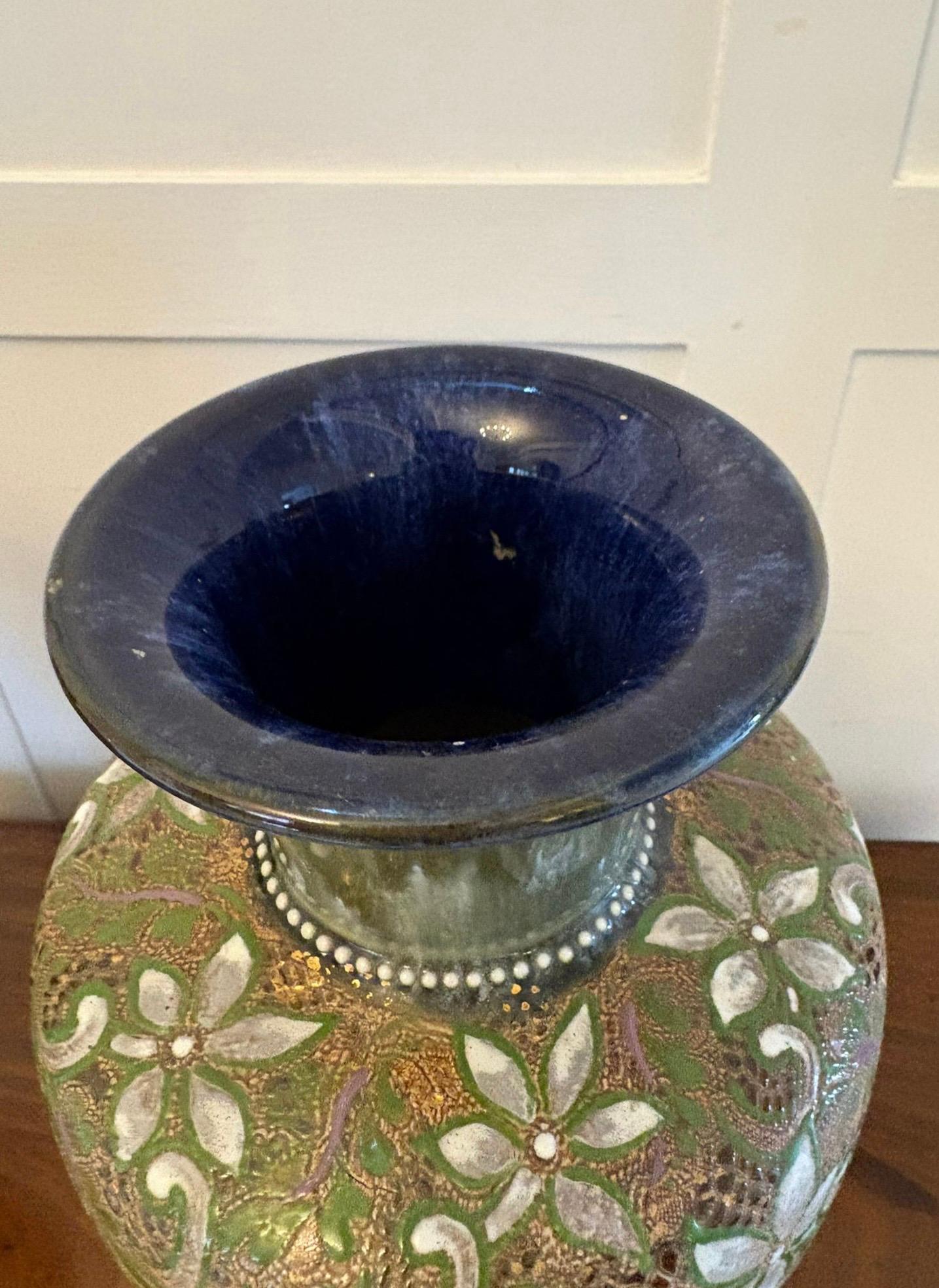 Ceramica Coppia di vasi in gres Slater di qualità antica vittoriana Doulton in vendita