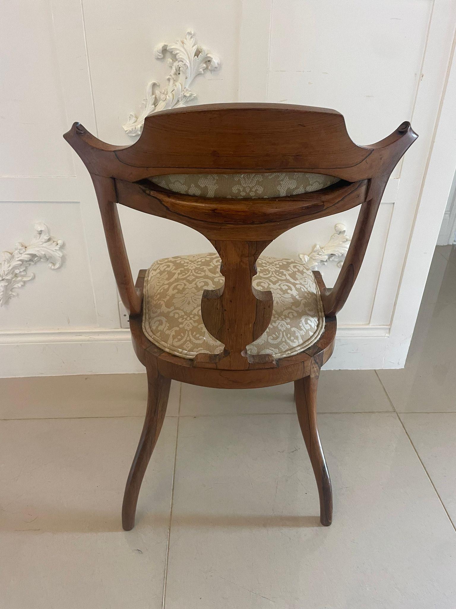 Pair of Antique Victorian Quality Rosewood Inlaid Side Chairs 3