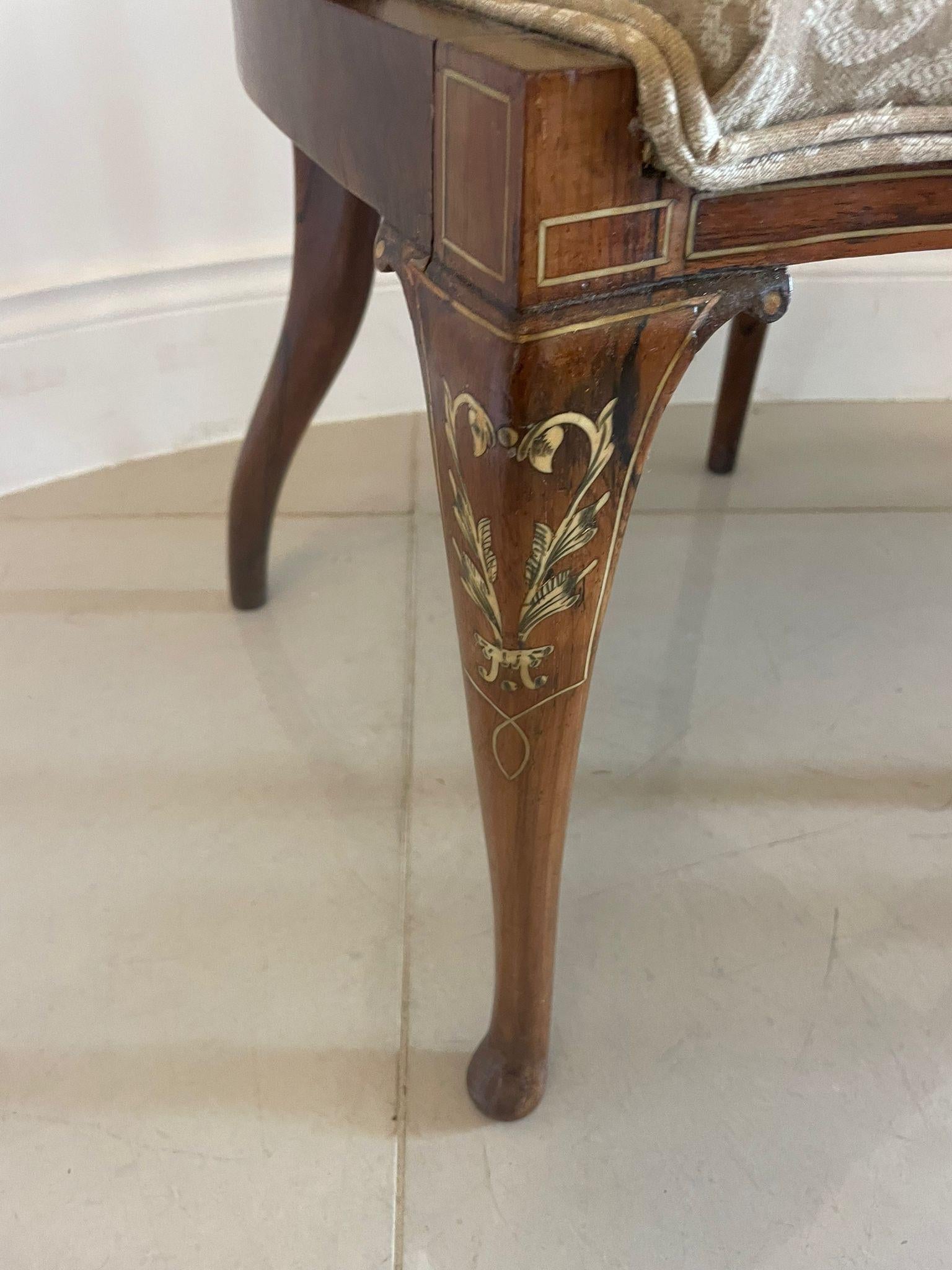 Pair of Antique Victorian Quality Rosewood Inlaid Side Chairs 9