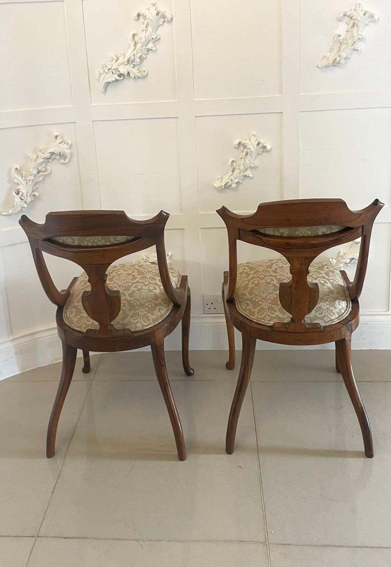 Pair of Antique Victorian Quality Rosewood Inlaid Side Chairs In Good Condition In Suffolk, GB
