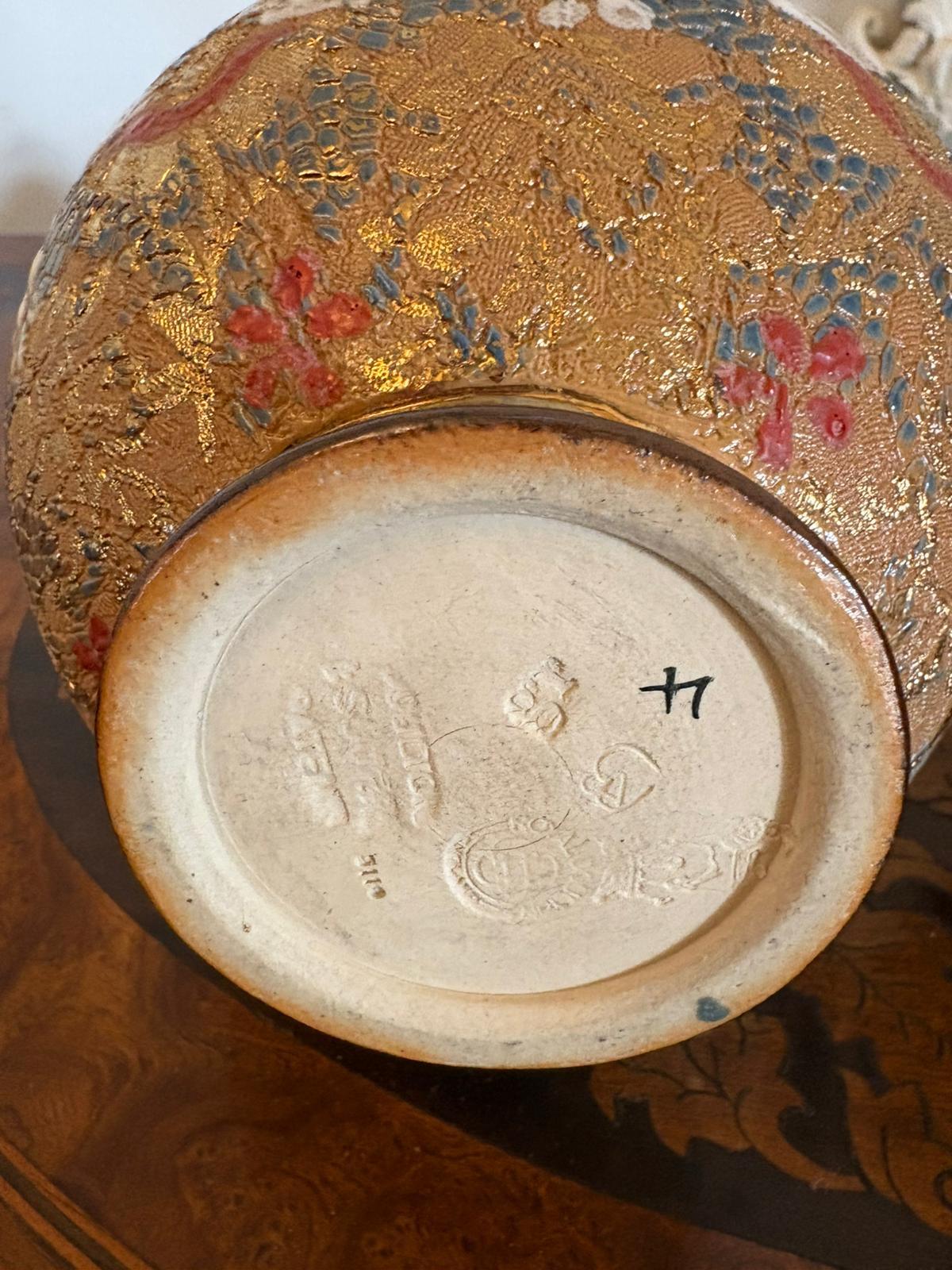 Vittoriano Coppia di antichi vasi in gres Royal Doulton Slater di qualità vittoriana in vendita