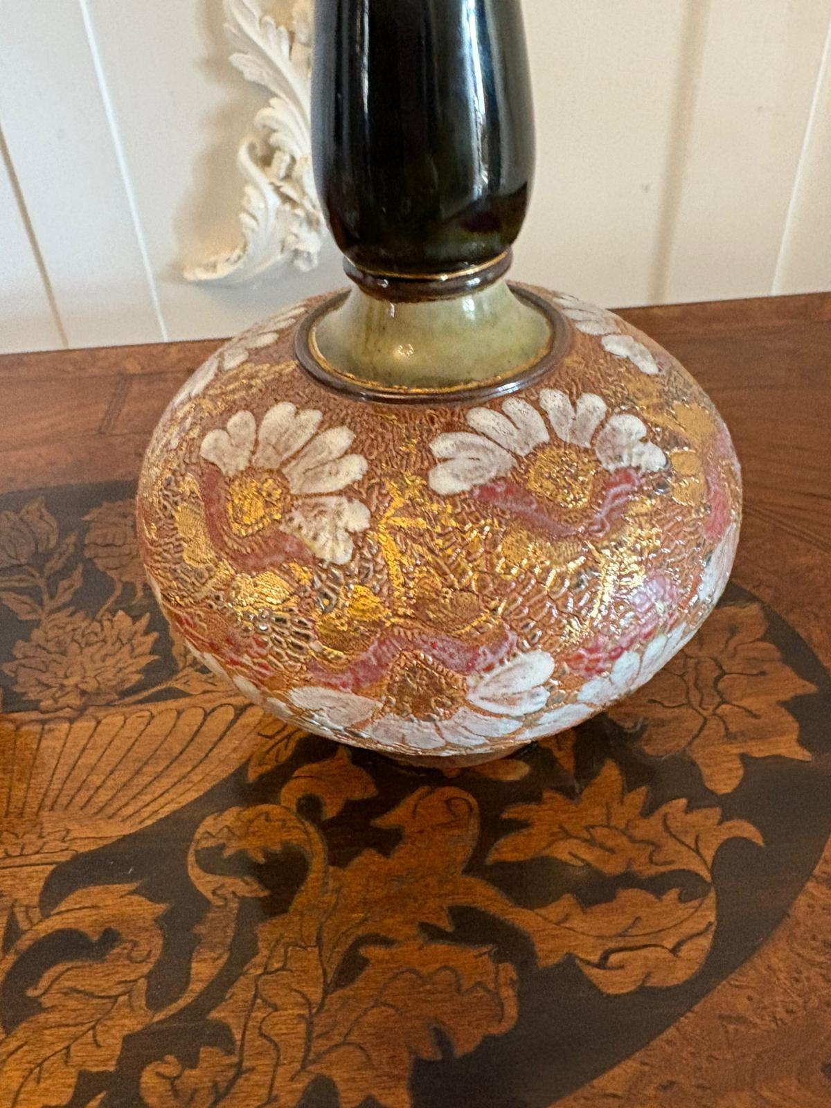 Coppia di antichi vasi in gres Royal Doulton Slater di qualità vittoriana in vendita 1