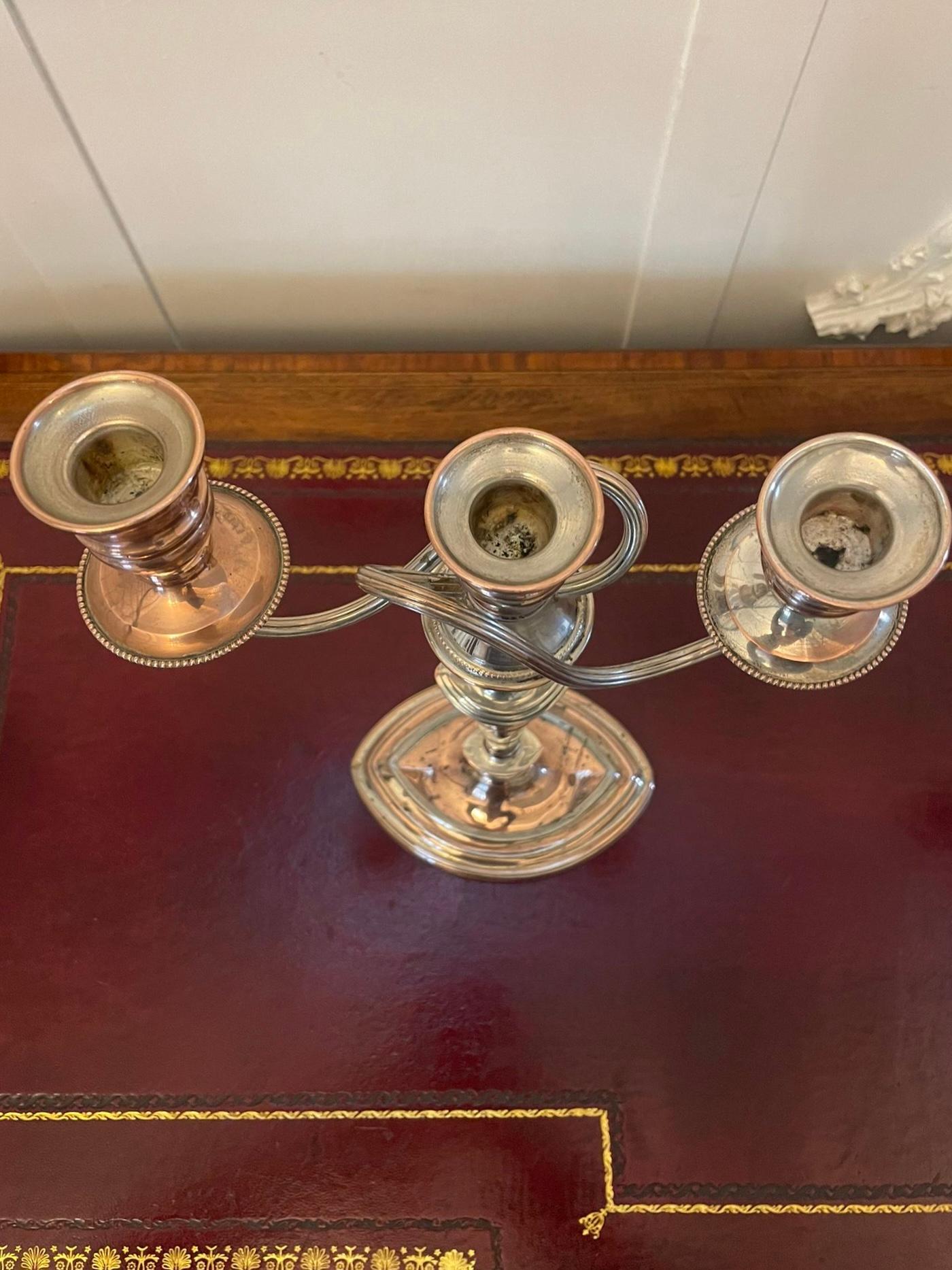 19th Century  Pair of Antique Victorian Quality Sheffield Plated Candelabras  For Sale