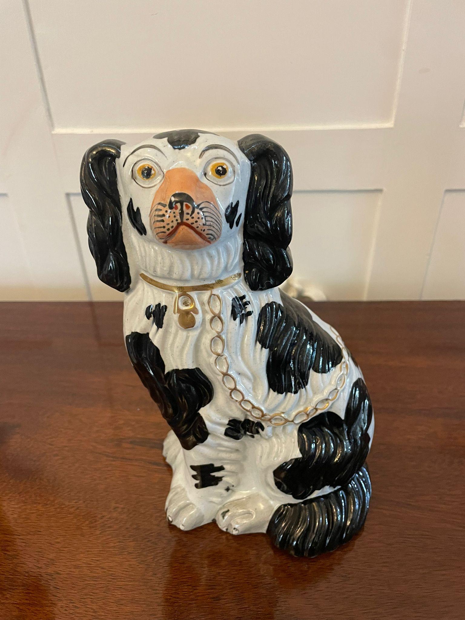 Pair of Antique Victorian Quality Staffordshire Dogs 2