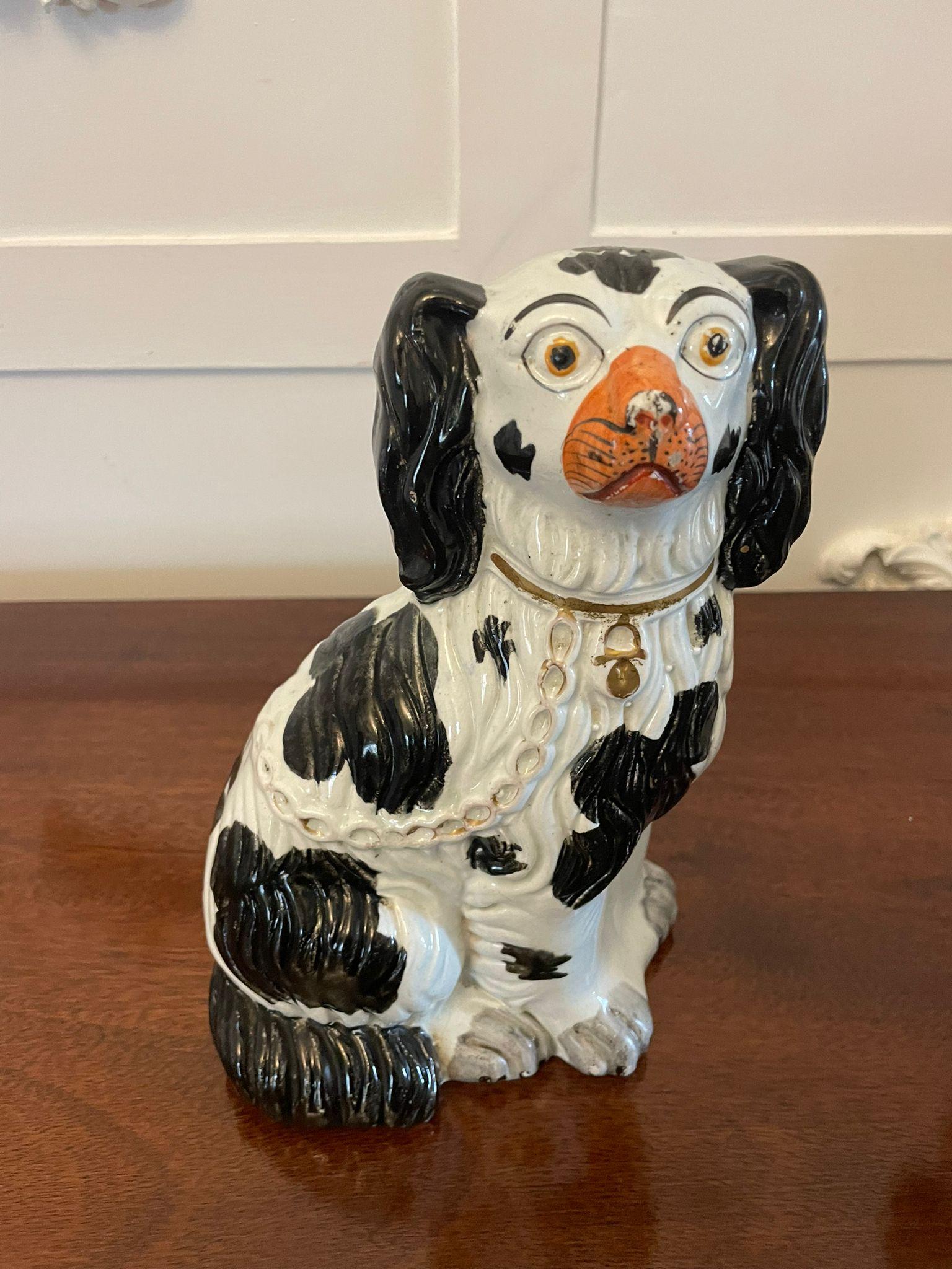 Pair of Antique Victorian Quality Staffordshire Dogs 3