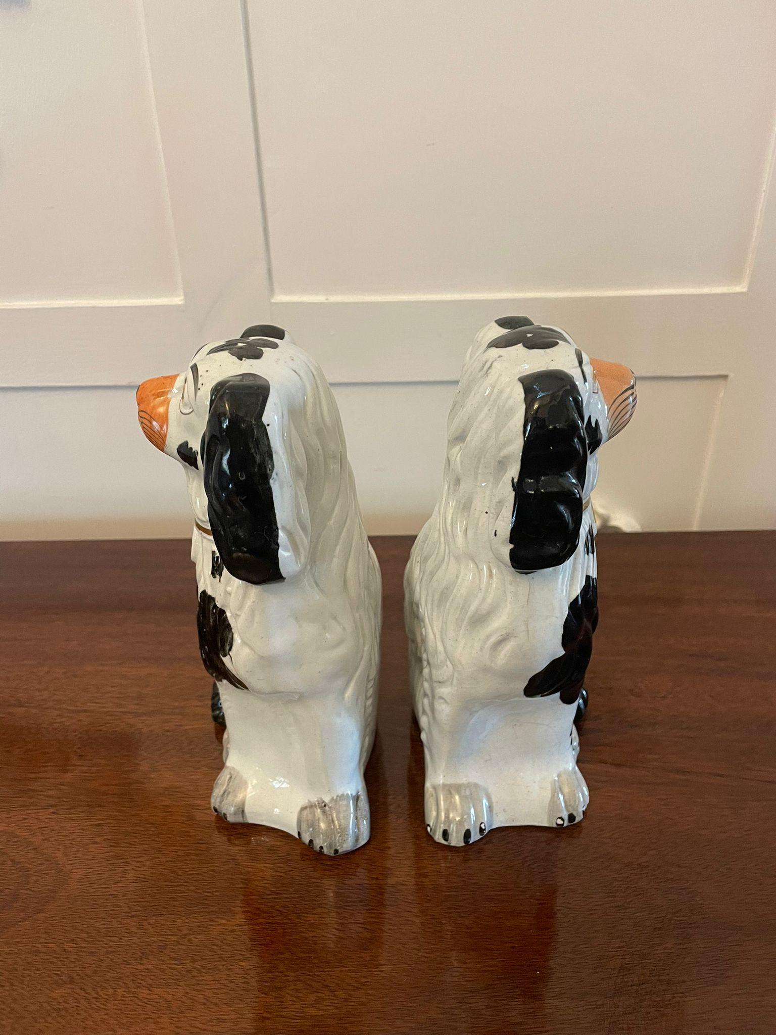 Pair of Antique Victorian Quality Staffordshire Dogs In Good Condition In Suffolk, GB