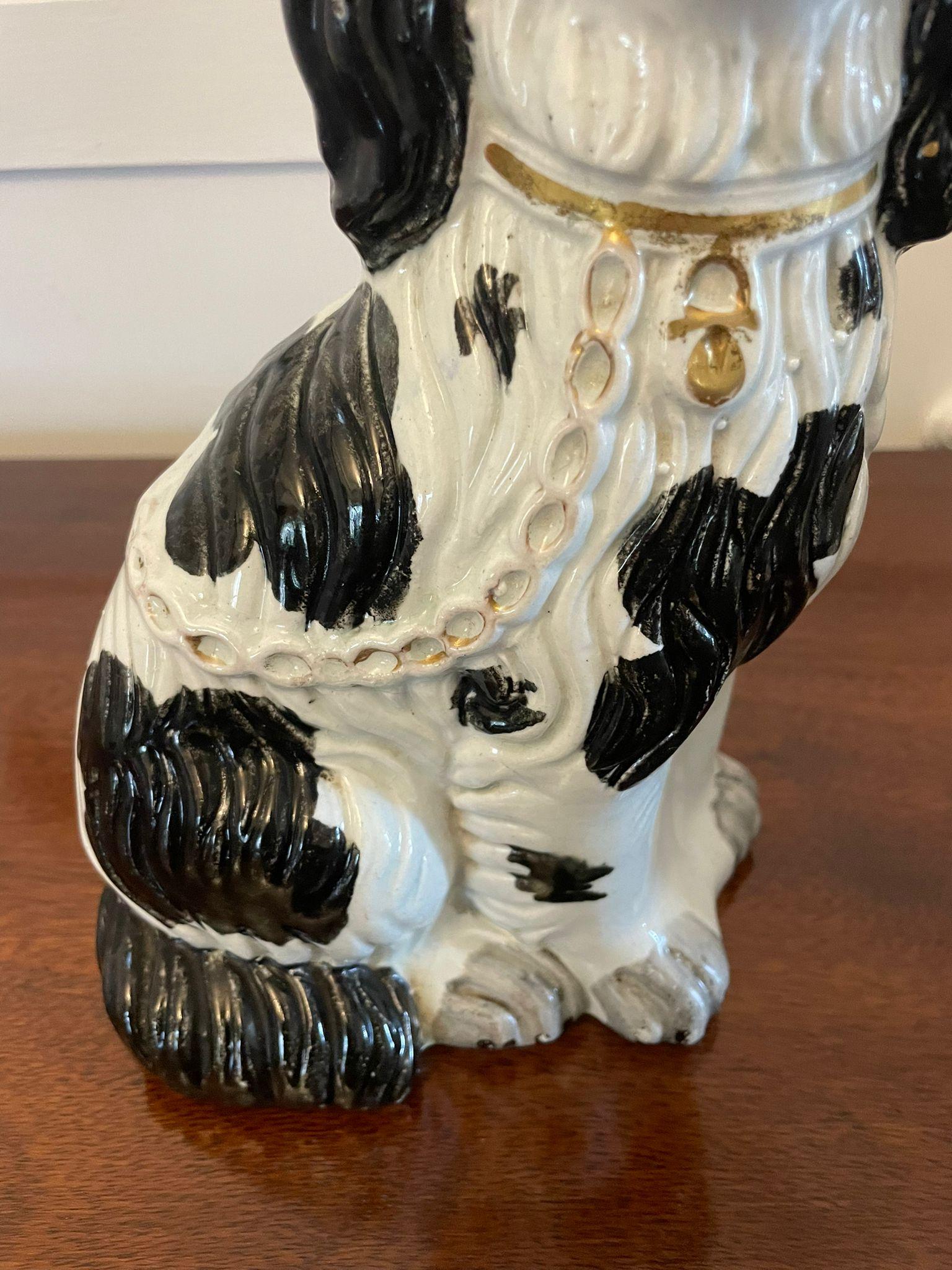Ceramic Pair of Antique Victorian Quality Staffordshire Dogs