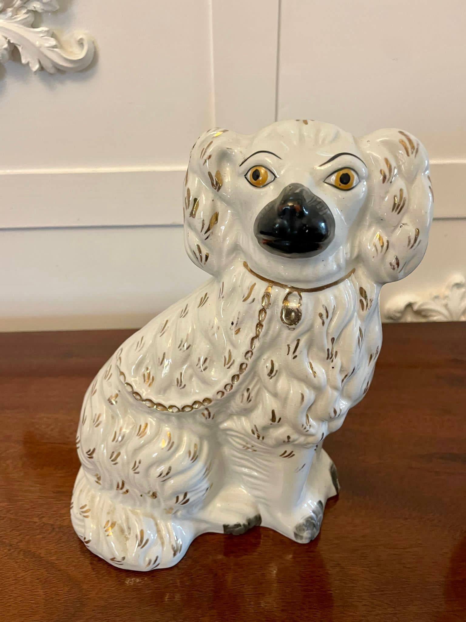Pair of Antique Victorian Quality Staffordshire Dogs 2