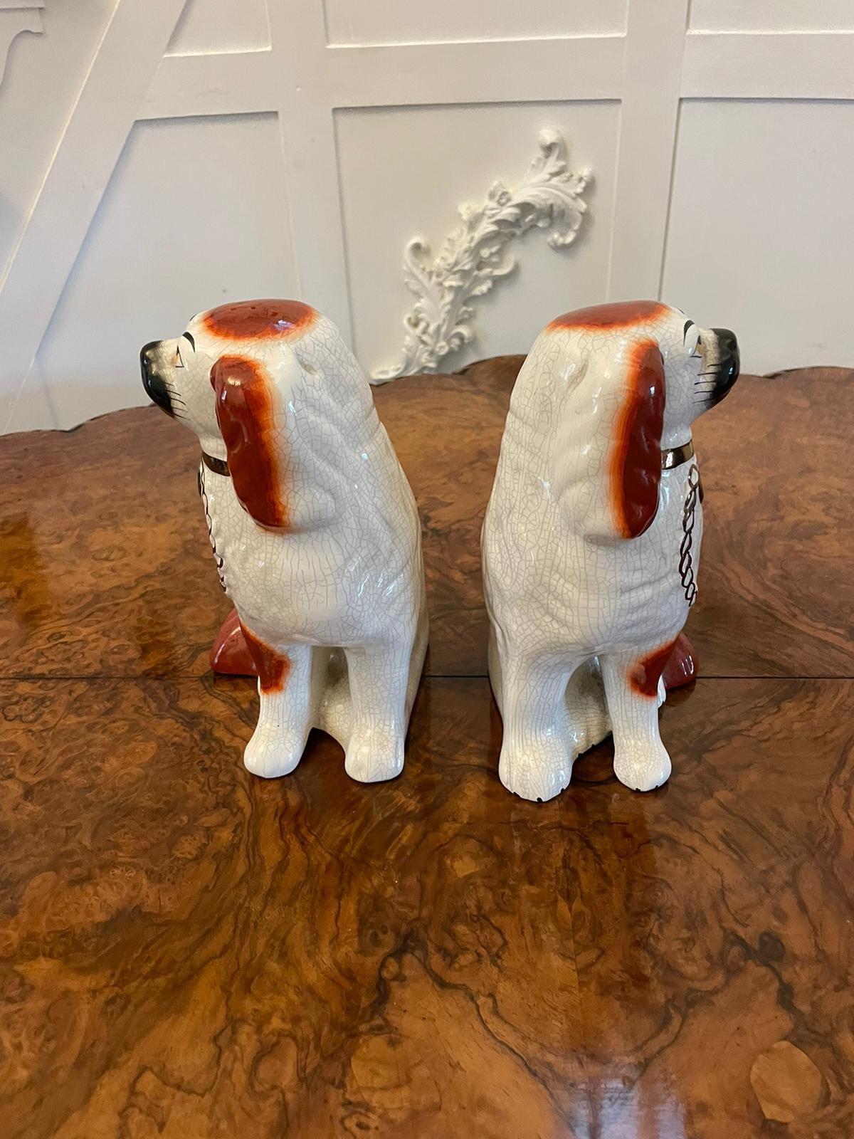 Pair of Antique Victorian Quality Staffordshire Dogs  For Sale 2