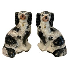 Pair of antique Victorian Quality Staffordshire Dogs