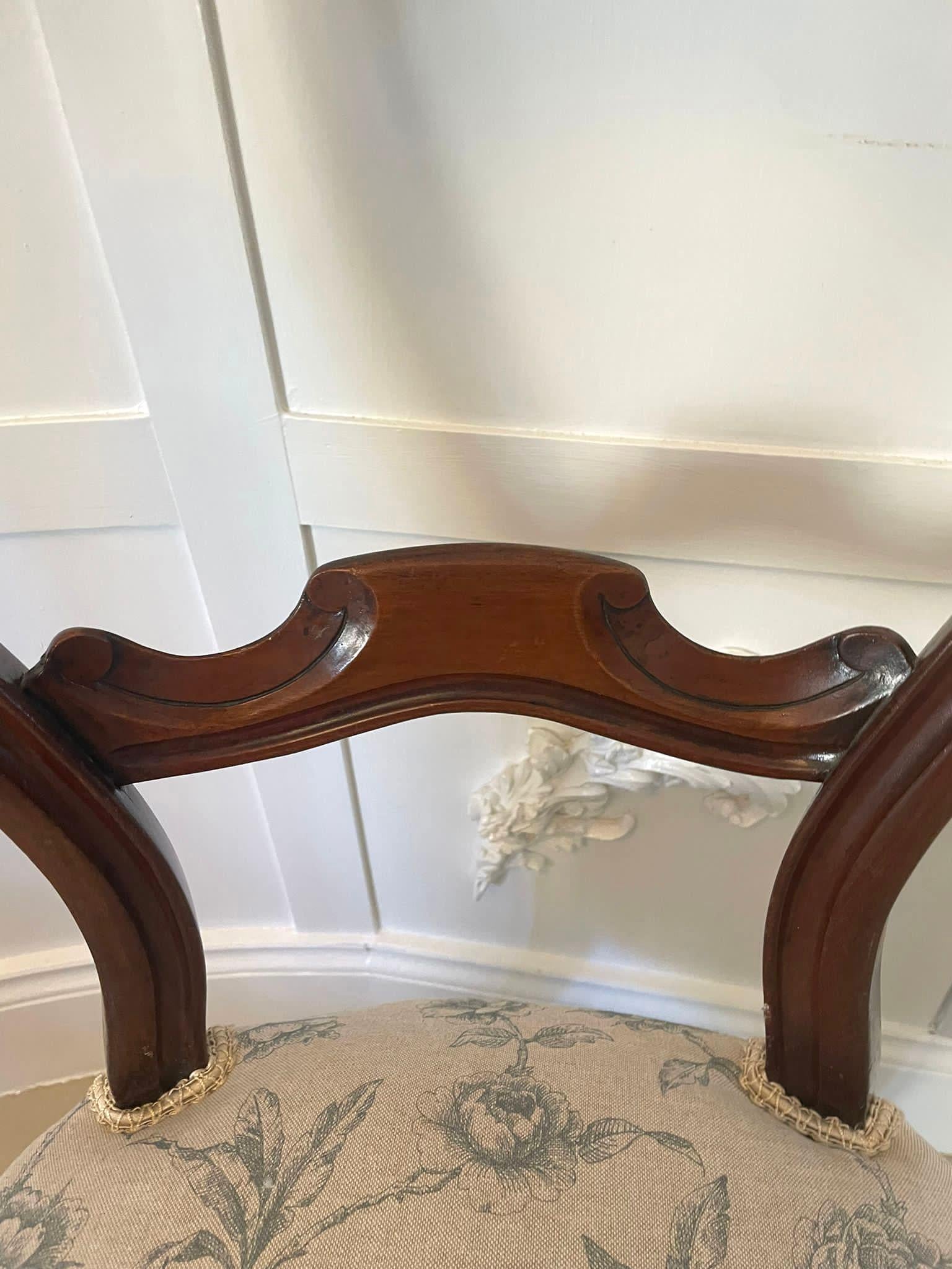  Pair of Antique Victorian Quality Walnut Side Chairs  For Sale 6