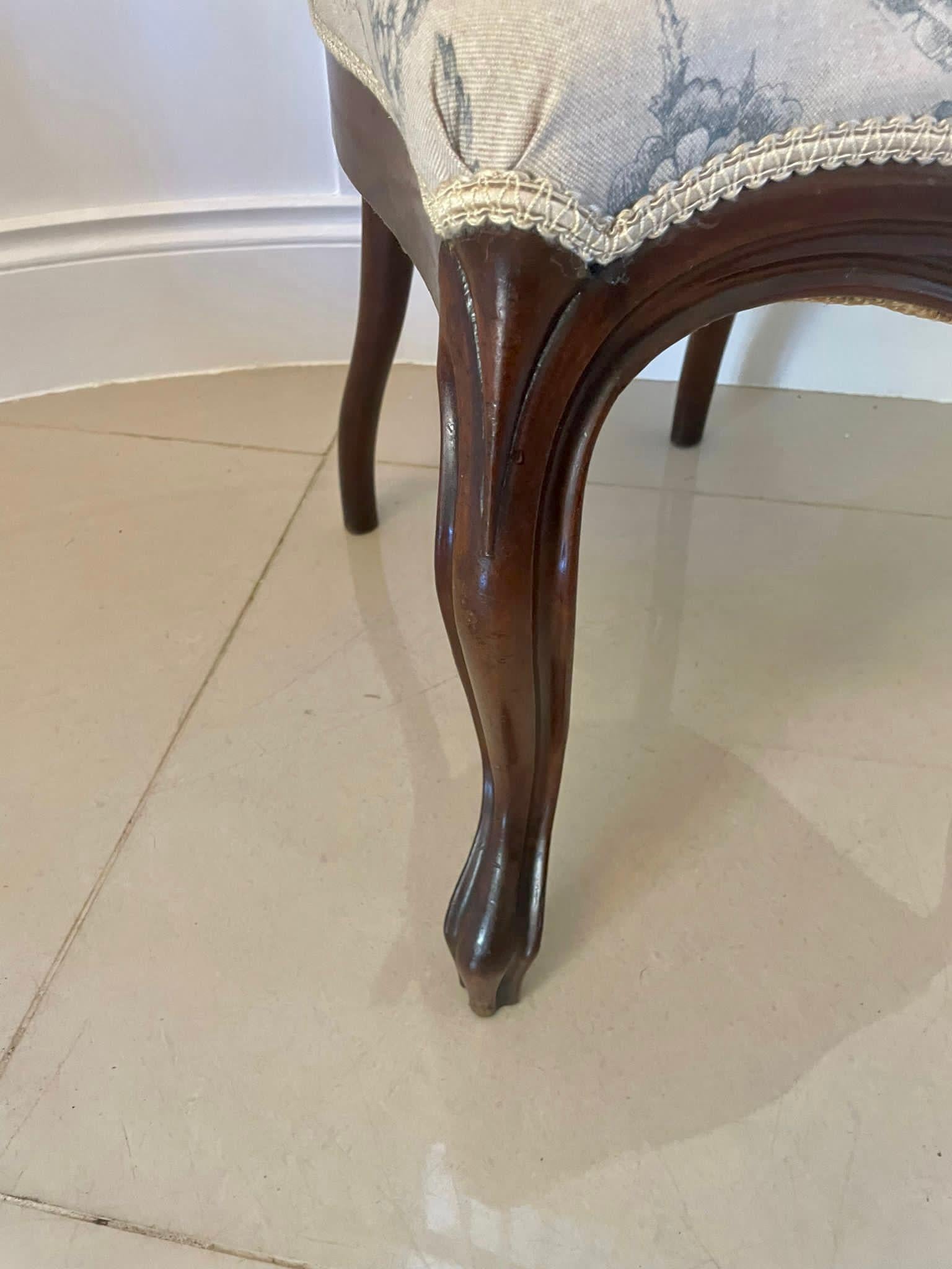  Pair of Antique Victorian Quality Walnut Side Chairs  For Sale 7