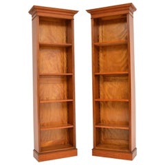 Pair of Antique Victorian Satin Wood Bookcases