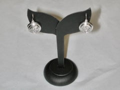 Pair Of Antique Victorian Silver Earrings With Grape And Leaf Design Circa 1880