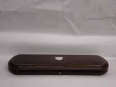 Pair of Antique Victorian Silver Fish Servers in Fitted Leather Box, 1880