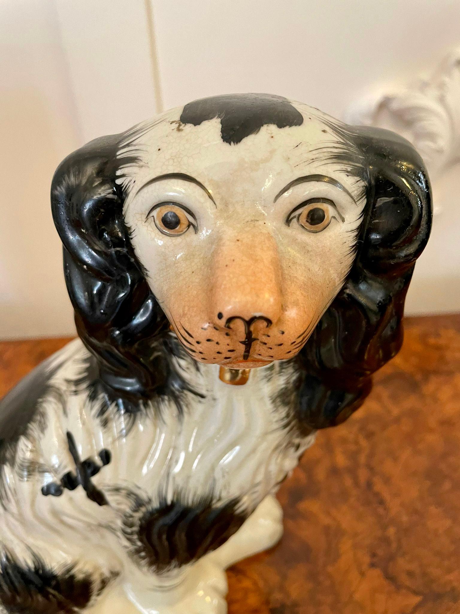 Ceramic Pair of Antique Victorian Staffordshire Dogs