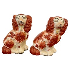 Pair of Antique Victorian Staffordshire Dogs