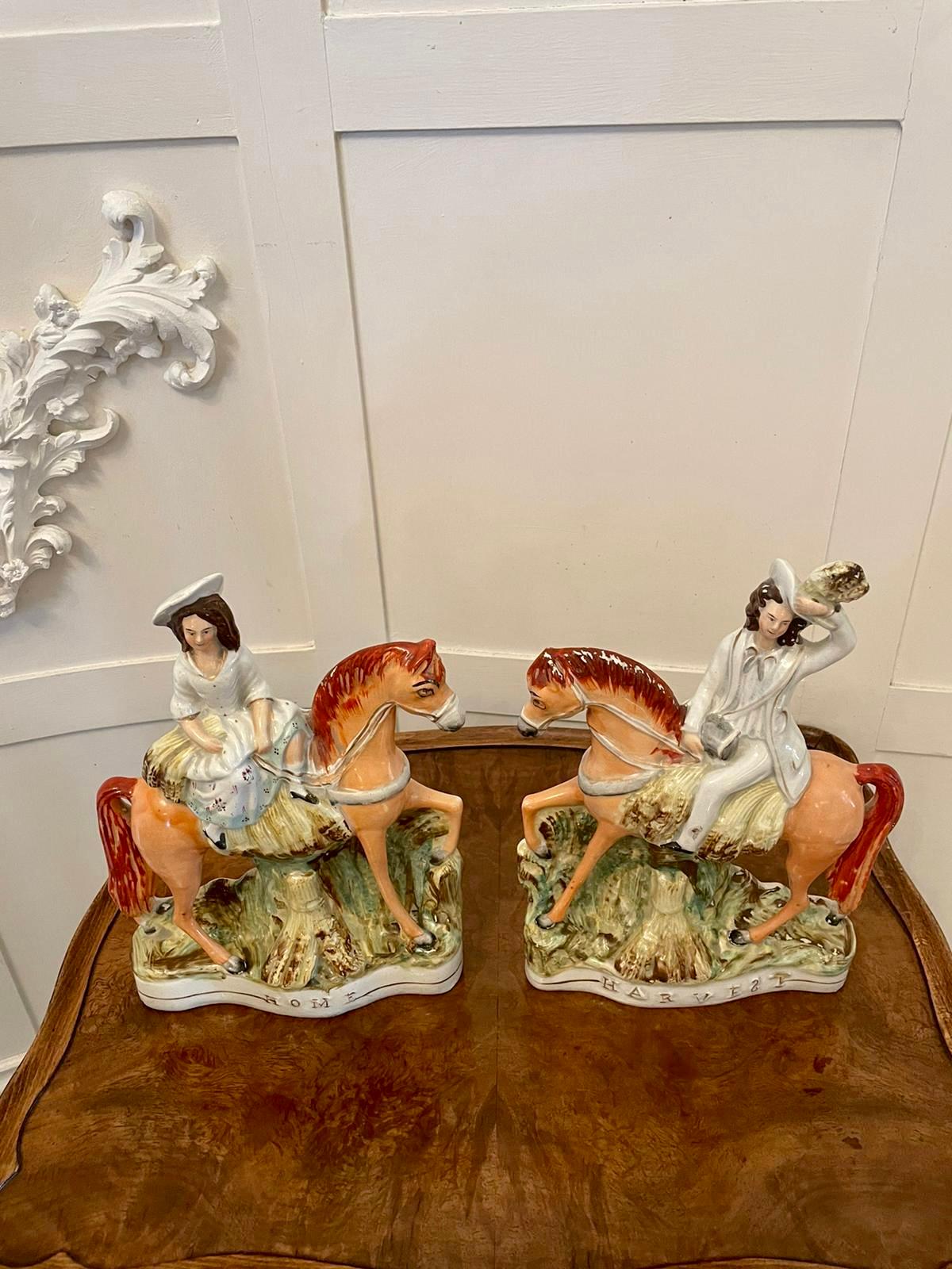 Pair of Antique Victorian Staffordshire Figures 5