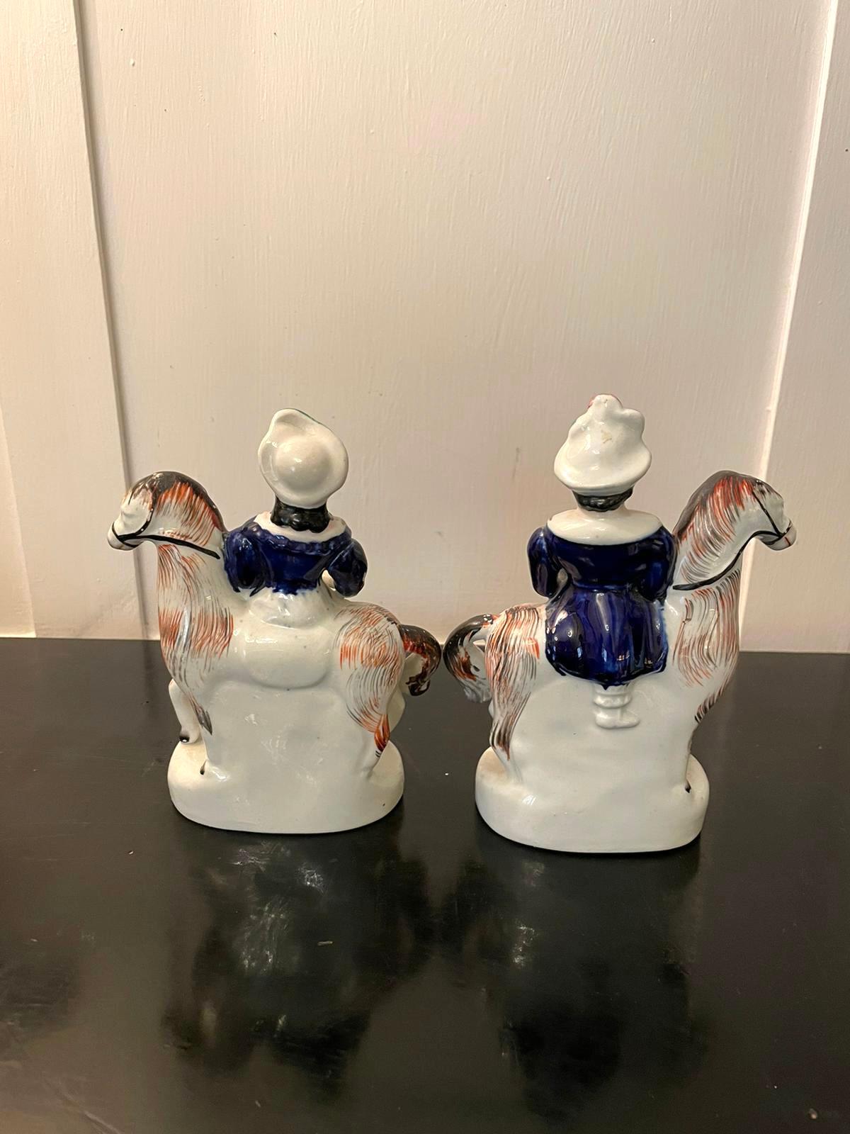 ​​Pair of Antique Victorian Staffordshire Figures For Sale 1