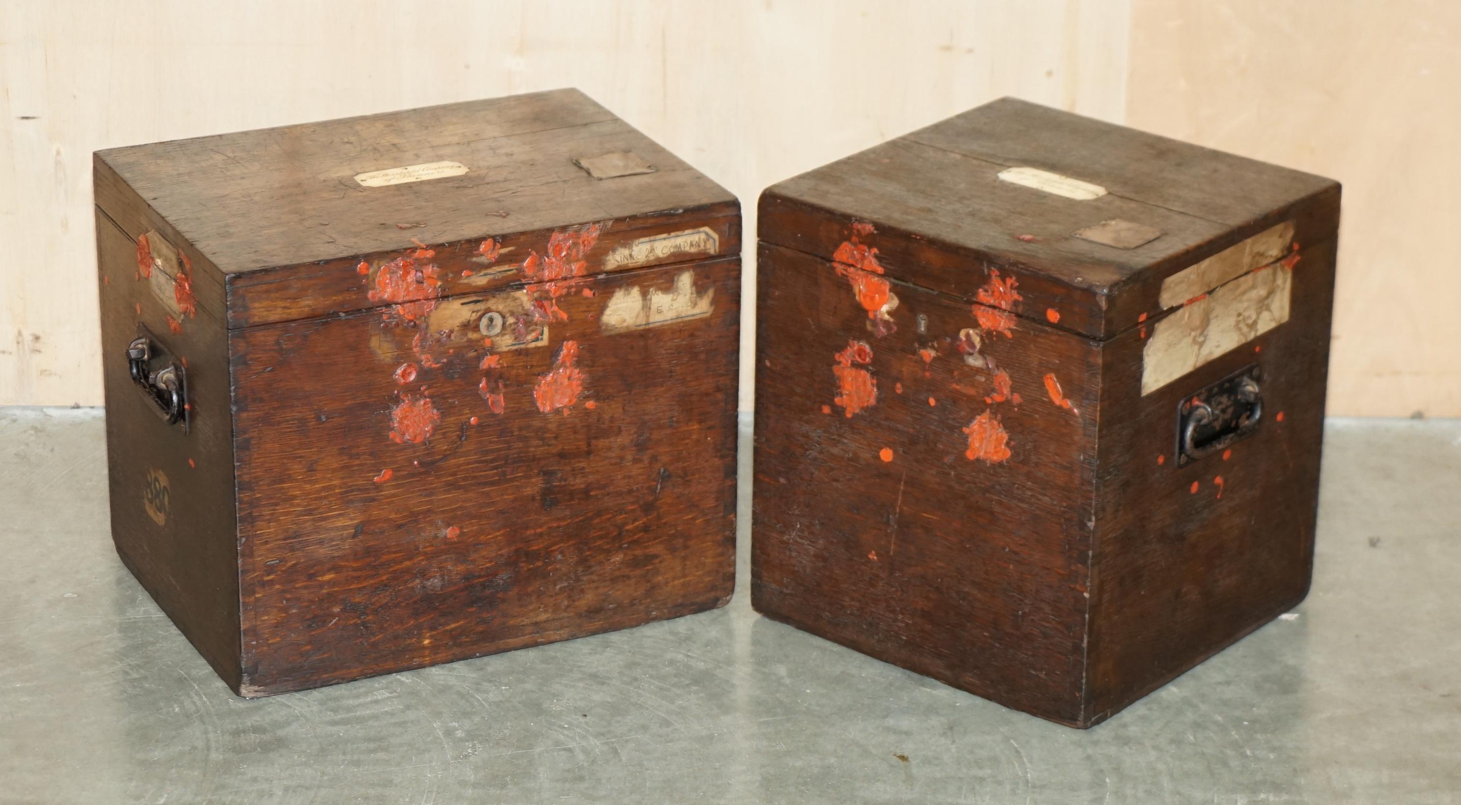 Royal House Antiques

Royal House Antiques is delighted to offer for sale this absolutely exquisite pair of original early Victorian Campaign storage chests with period horse hair padding and original fabric finished with brass plaques which read