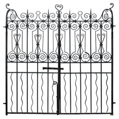 Pair of Antique Victorian Wrought Iron Pedestrian Gates