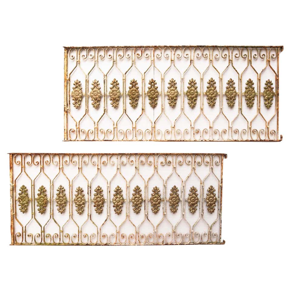 French Art Nouveau Iron Railing with Lily Design For Sale at 1stDibs ...