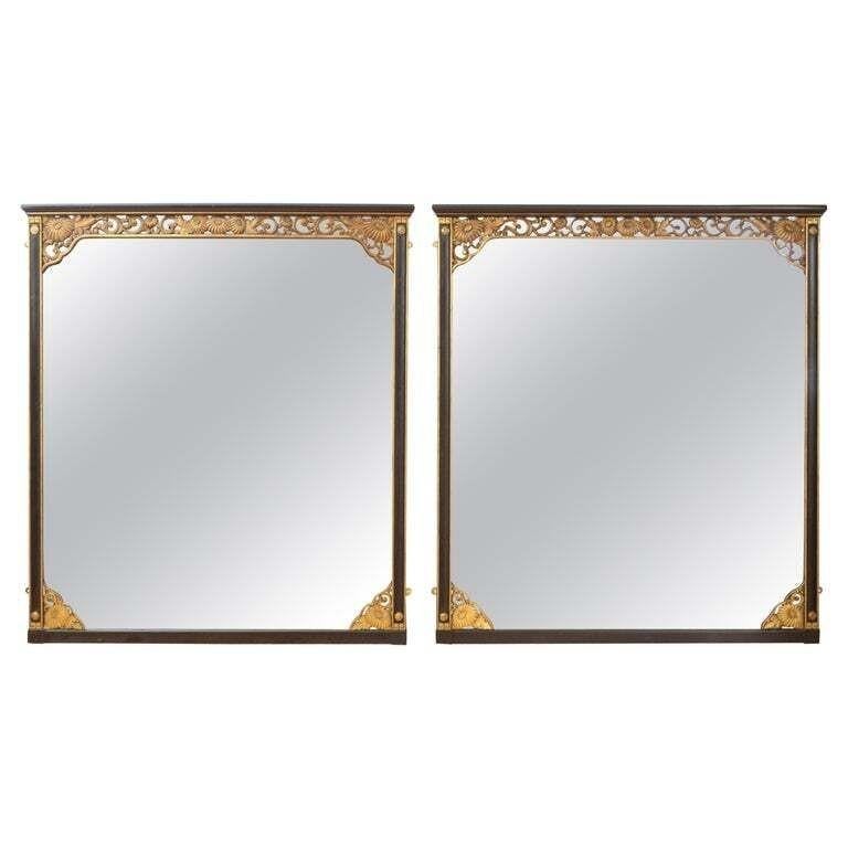 Pareja de Espejos de Pared Antiguos H172cm