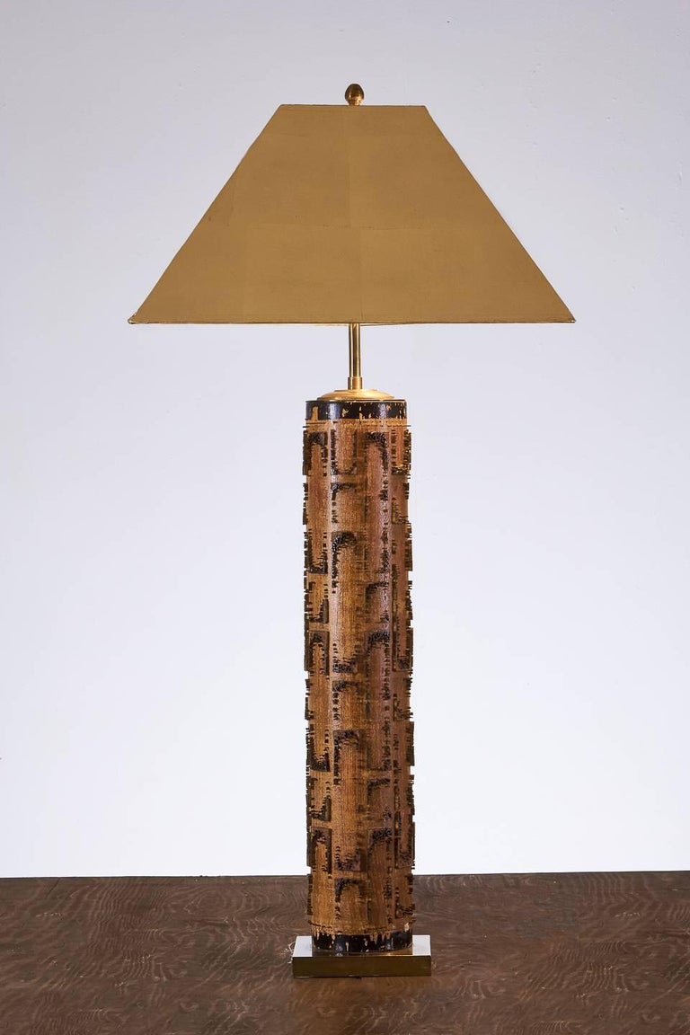 Pair of Antique Wallpaper Roller Lamps at 1stDibs