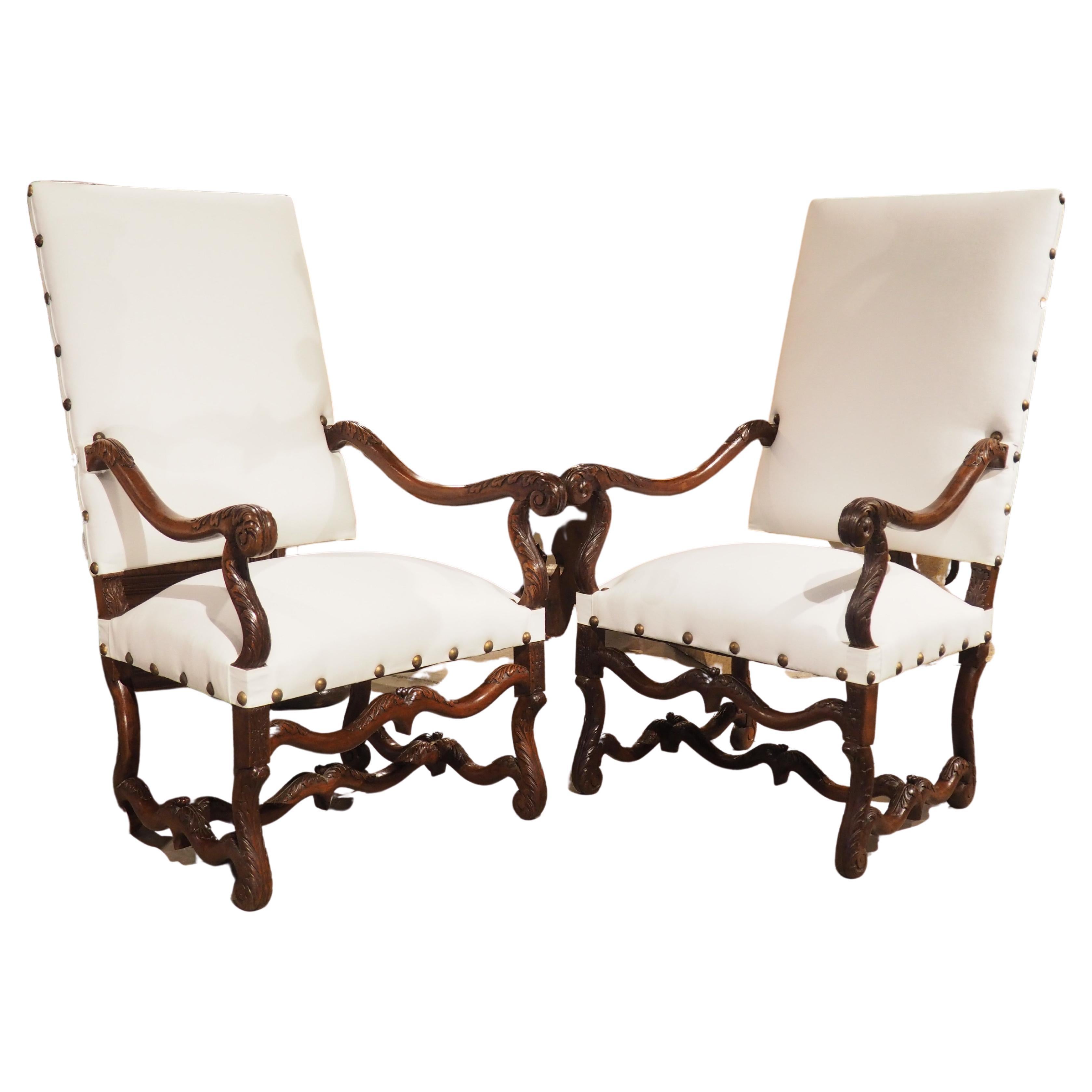 Pair of Antique Walnut Armchairs from the Lot Region of France, circa 1830 For Sale